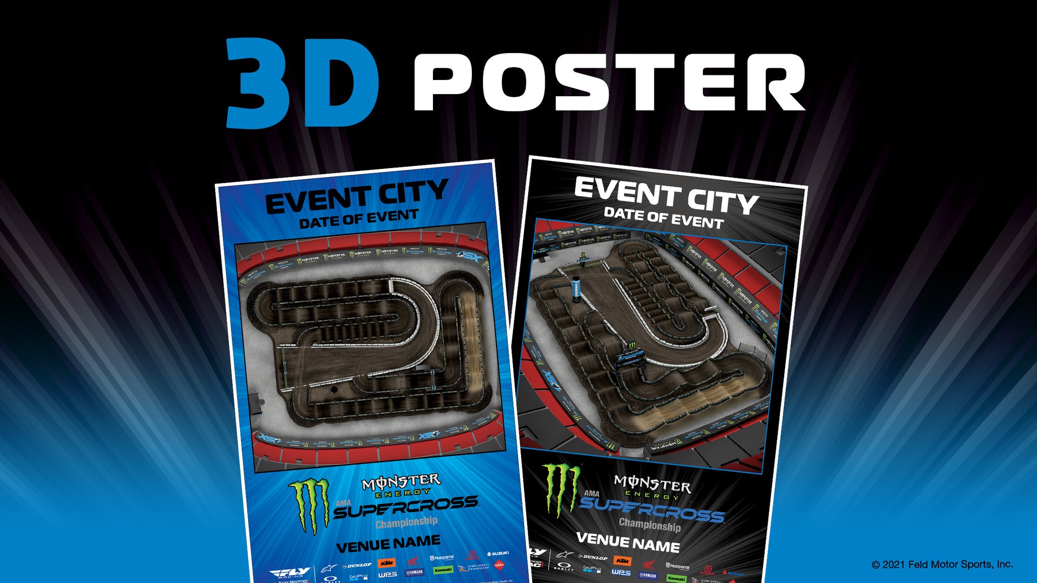 Monster Energy Supercross Souvenir D Event Poster Billets Dates D