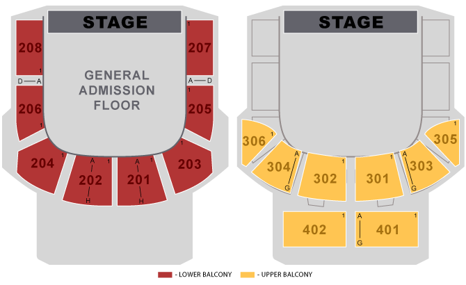 Tabernacle General Admission Seating Chart