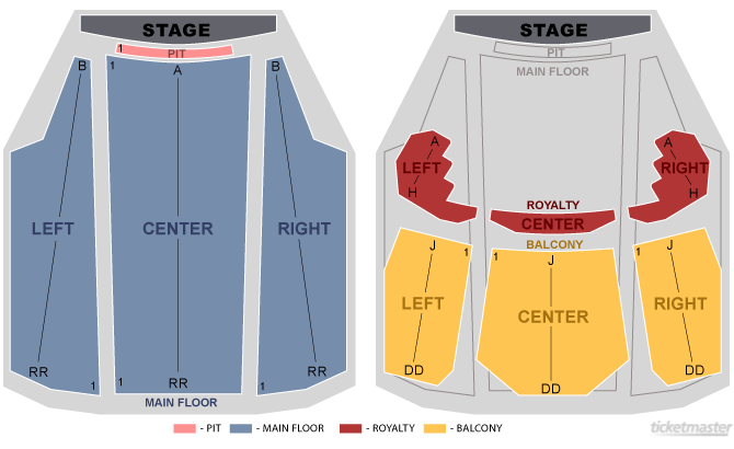 Murat Theater Seating Chart Detailed