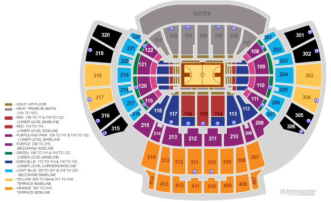 Philips Arena Seating Chart With Rows And Seat Numbers