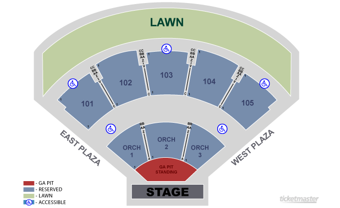 Verizon Amphitheater Seating Chart