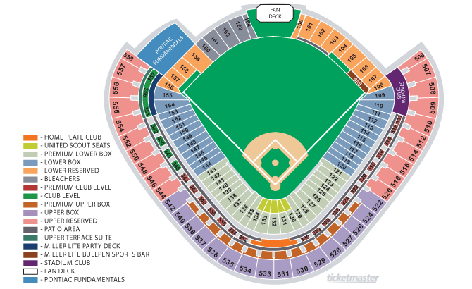 Guaranteed Rate Field Seating Chart With Rows