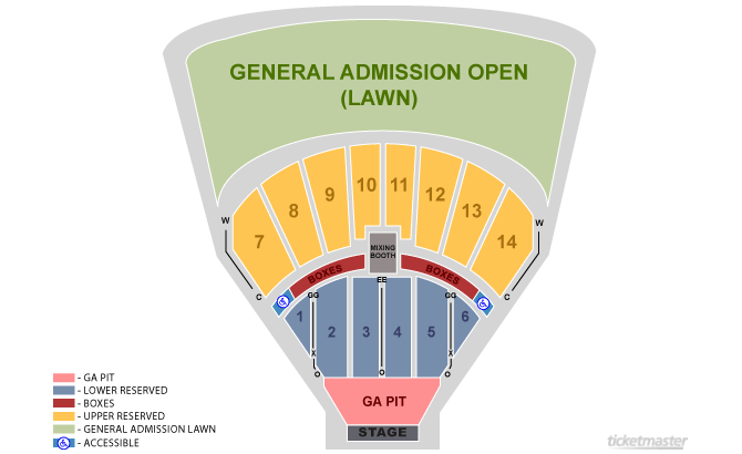 Seating Chart For Providence Amphitheater