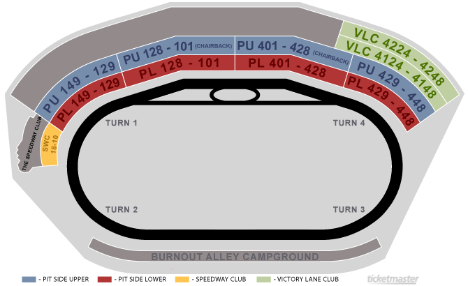 Phoenix Motor Speedway Seating Chart