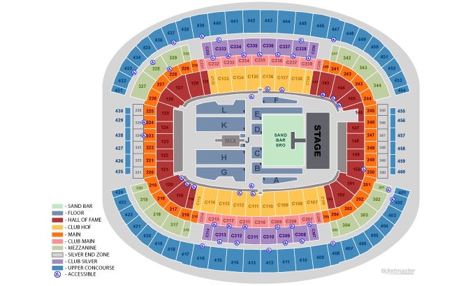 Kenny Chesney Seating Chart