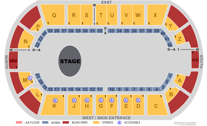 Tingley Coliseum Seating Chart Concert
