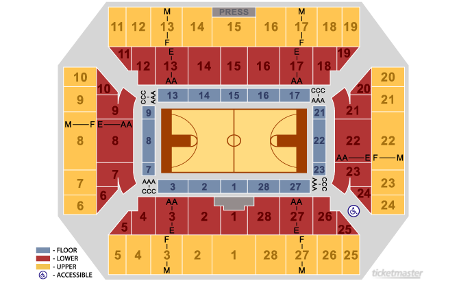 Broome Arena Seating Chart