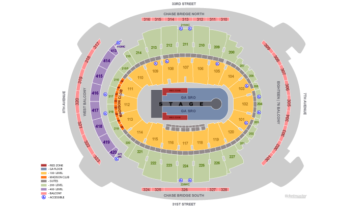 U2 Montreal Seating Chart