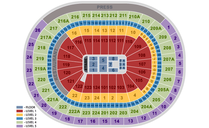 Wells Fargo Powerhouse Seating Chart