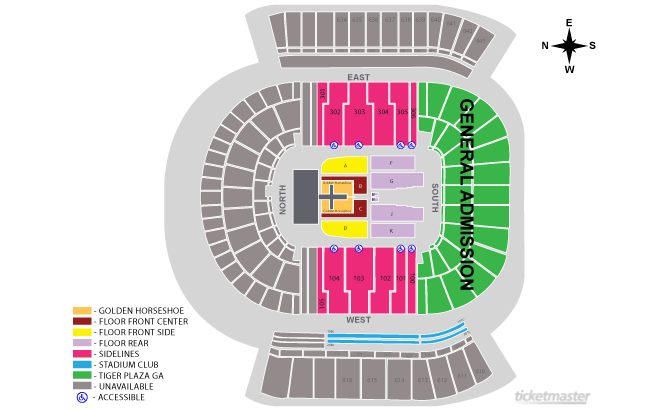 Tiger Stadium Seating Chart Bayou Country Superfest