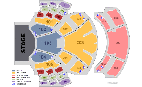 The Palms At Crown Seating Map