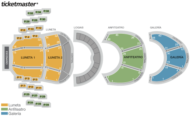 Mapa: Ballet Folklorico de Mexico