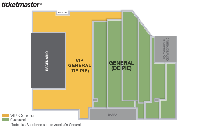 Mapa: Lunario vip y general