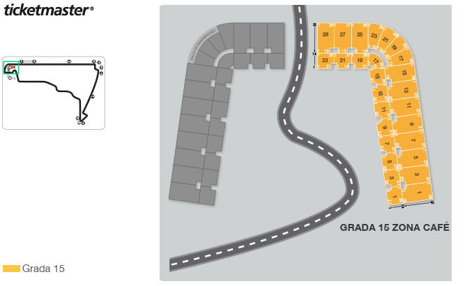 Mapa: Grada 15 Formula 1