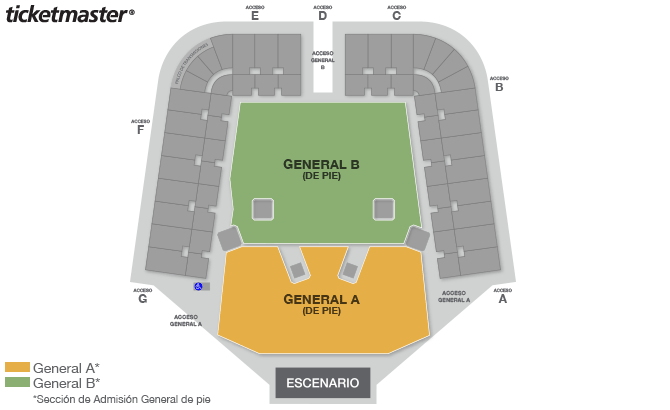 Mapa: Tame Impala General A y B