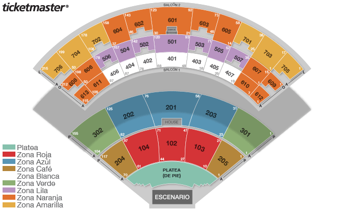 Mapa: Auditorio Telmex Platea I