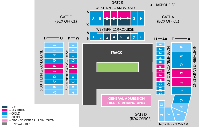 WIN Stadium Wollongong Tickets Schedule Seating Chart Directions