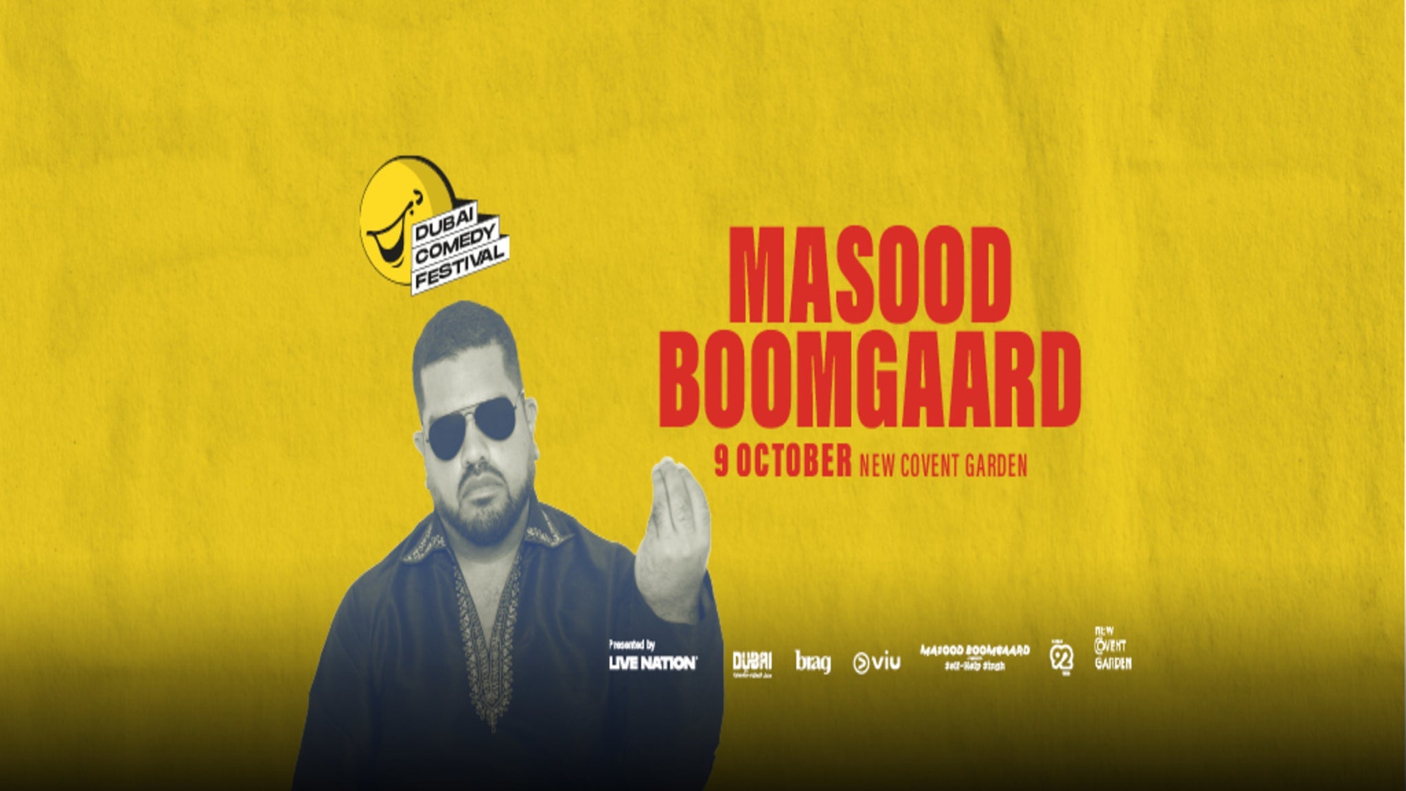 Masood Boomgaard Live at Dubai Comedy Festival - Event poster