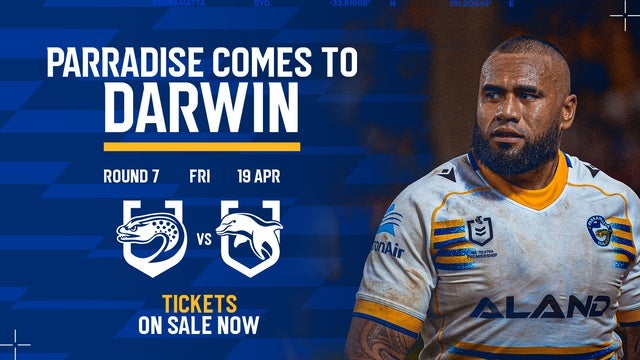 Parramatta Eels V Dolphins in TIO Stadium, Marrara 19/04/2024