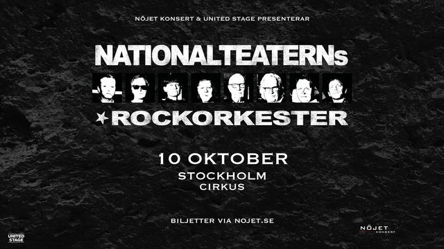 Nationalteaterns Rockorkester i Sara kulturhus Stage 1, Skellefteå 07/12/2024