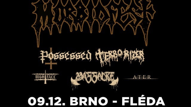 MORBIDFEST 2025: POSSESSED, TERRORIZER, MASSACRE, NIGHTFALL, ATER, Morbidfest v Fléda Club, Brno 09/12/2025
