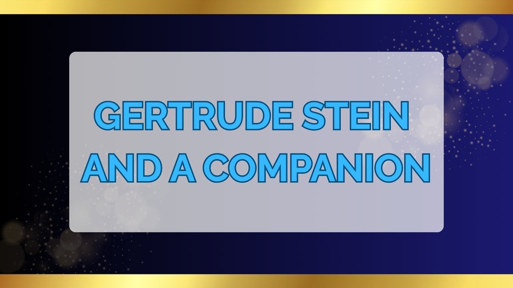 Walnut Street Theatre's Gertrude Stein and a Companion