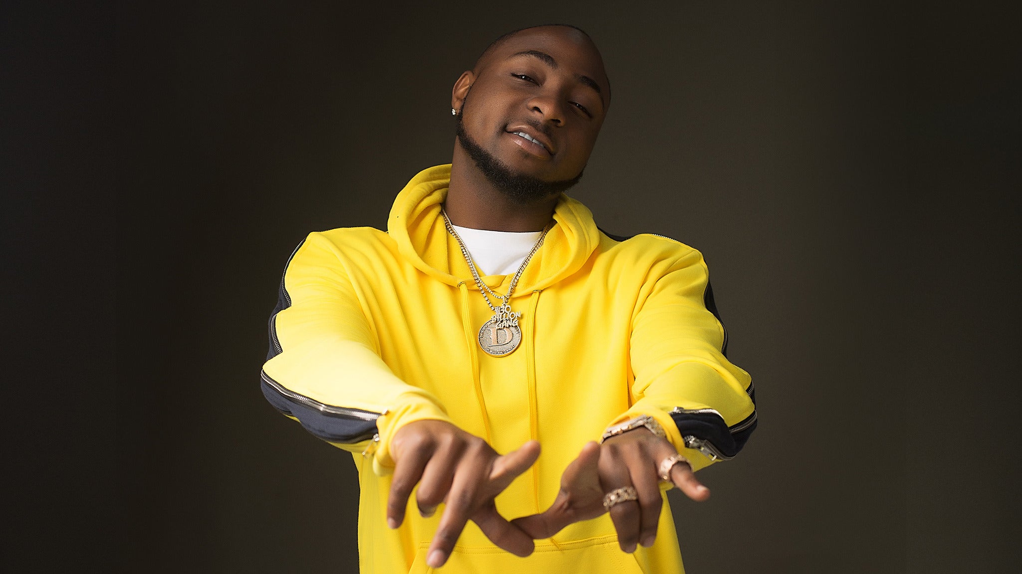 Davido in New York promo photo for Music Geeks presale offer code