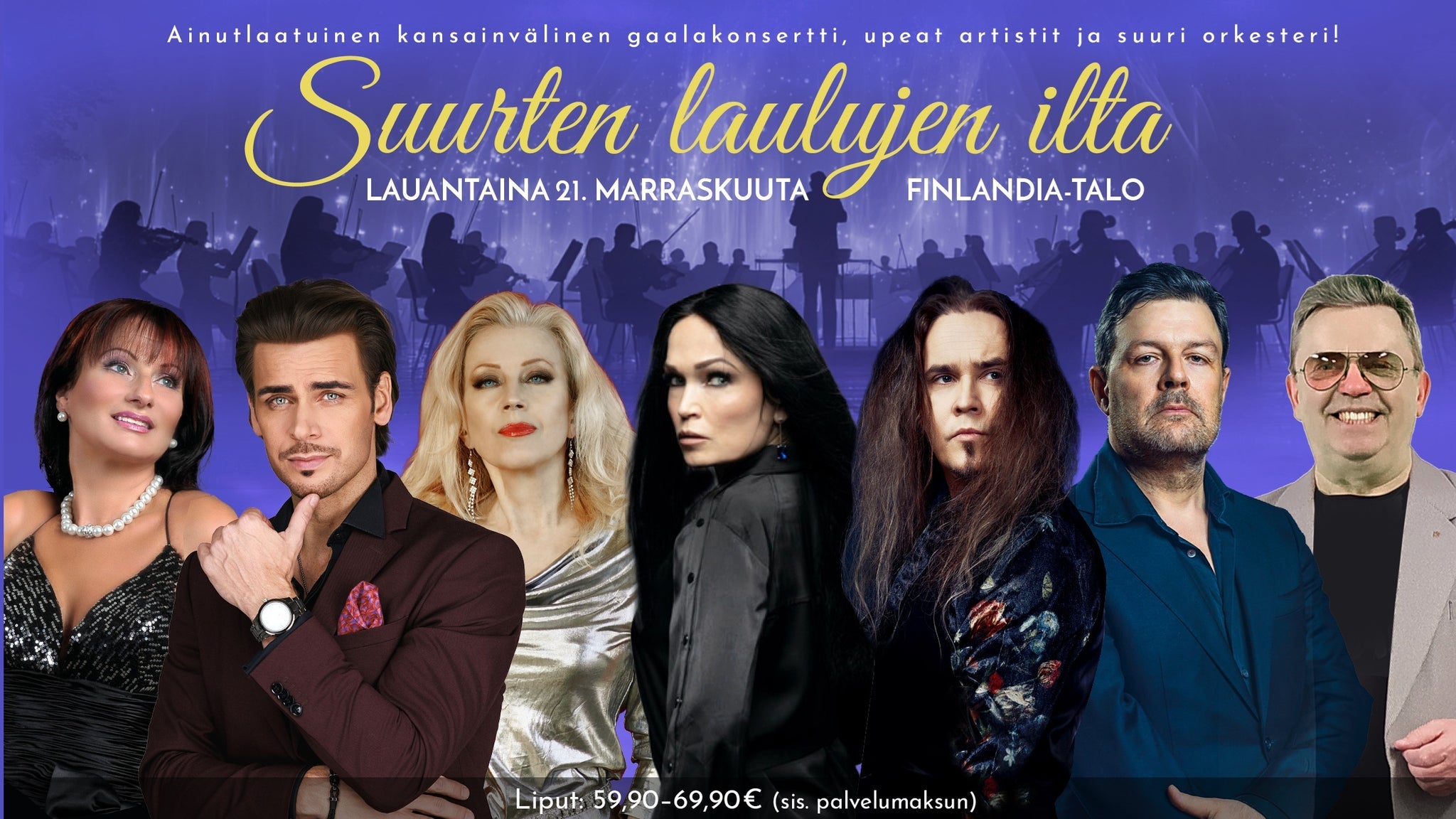 Suurten laulujen ilta concerts and tour dates | GlobalGigMap