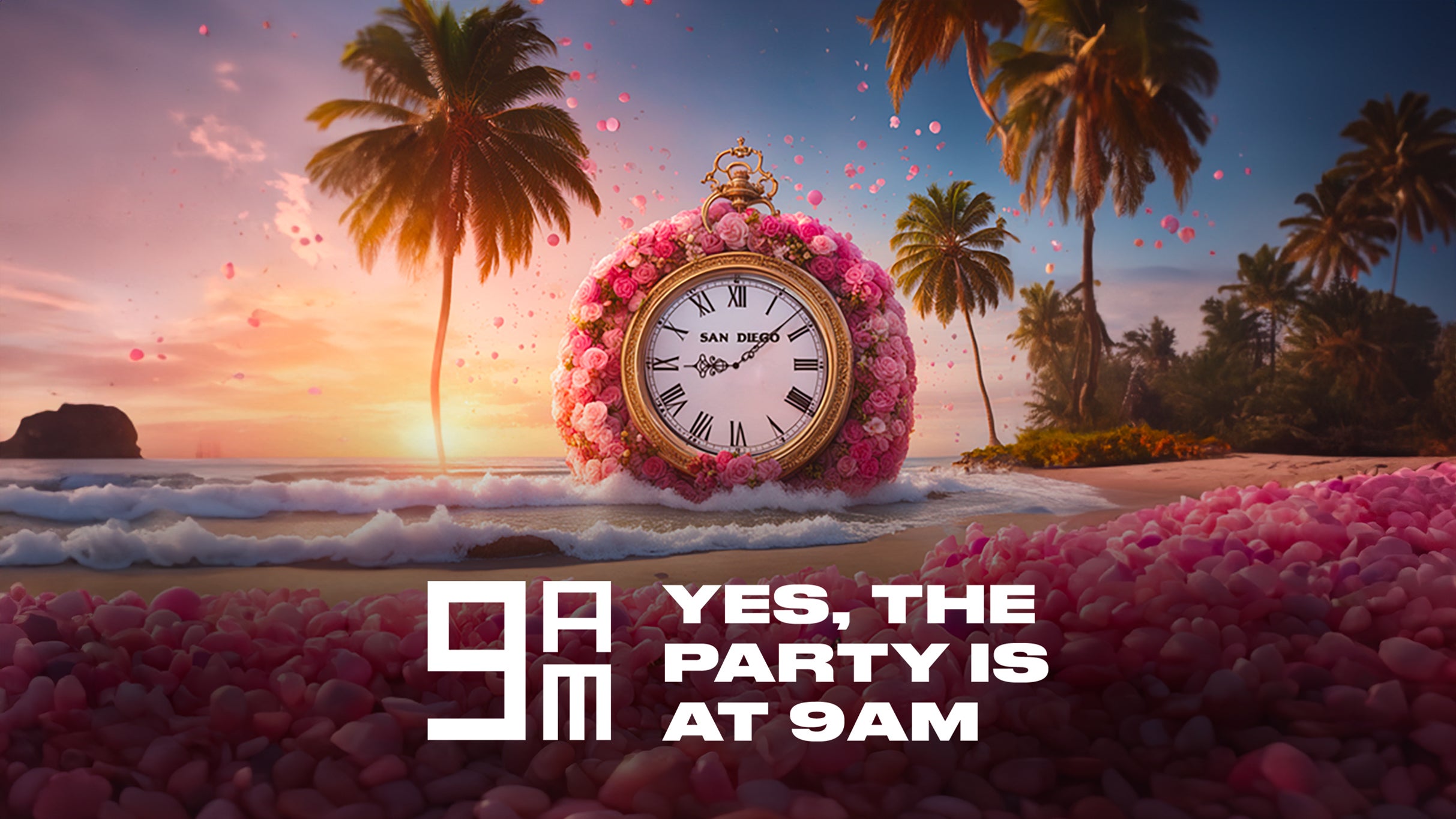 THE 9AM BANGER Presents: Rise and Rose'! Yes, The Party is at 9AM! 21+ in San Diego promo photo for Ticketmaster presale offer code