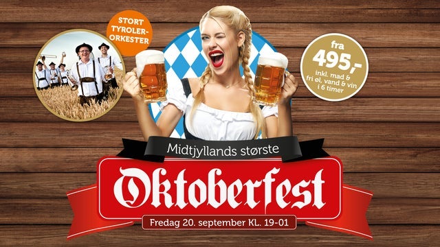 Midtjyllands største oktoberfest i Kulturcenter Skive 20/09/2024