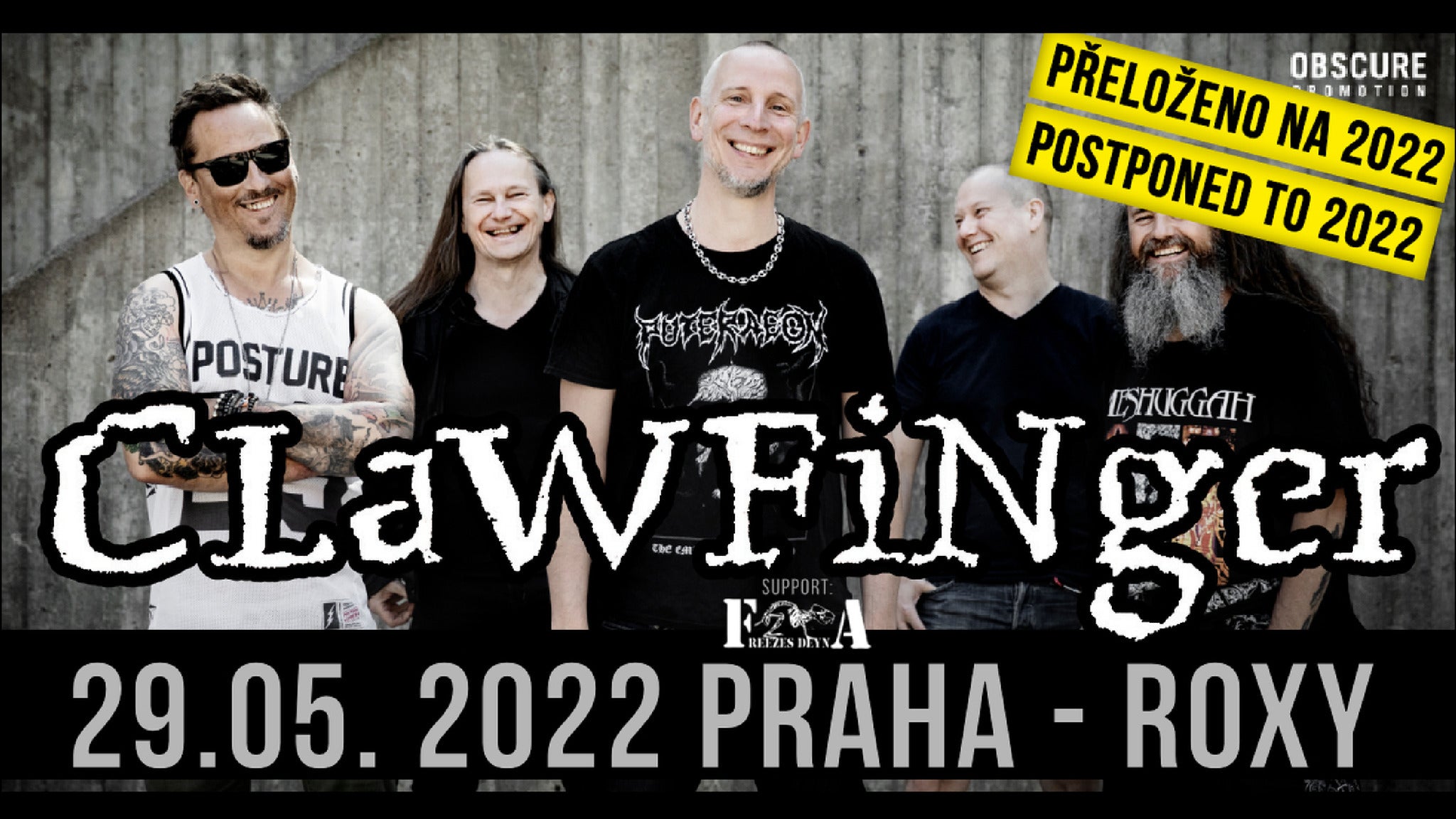 CLAWFINGER- koncert v Praze -Roxy Praha 1 Dlouhá 33, Praha 1 11000