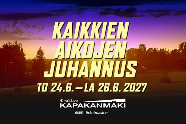 Presales to kapakanm&auml;ki: kaikkien aikojen juhannus: members use these when buying pre-sale tickets