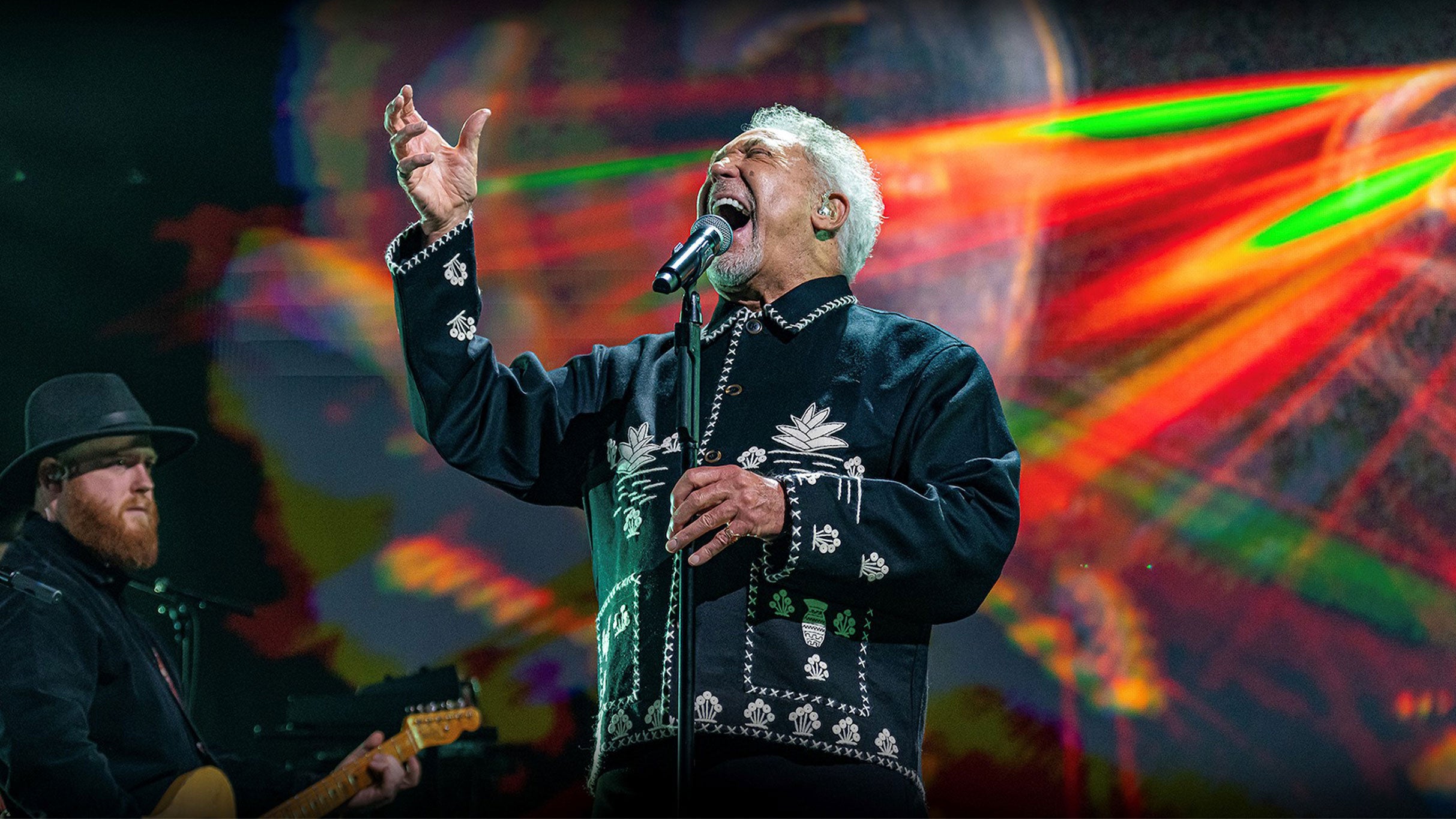Tom Jones Live After Racing At Newbury Racecourse Event Title Pic