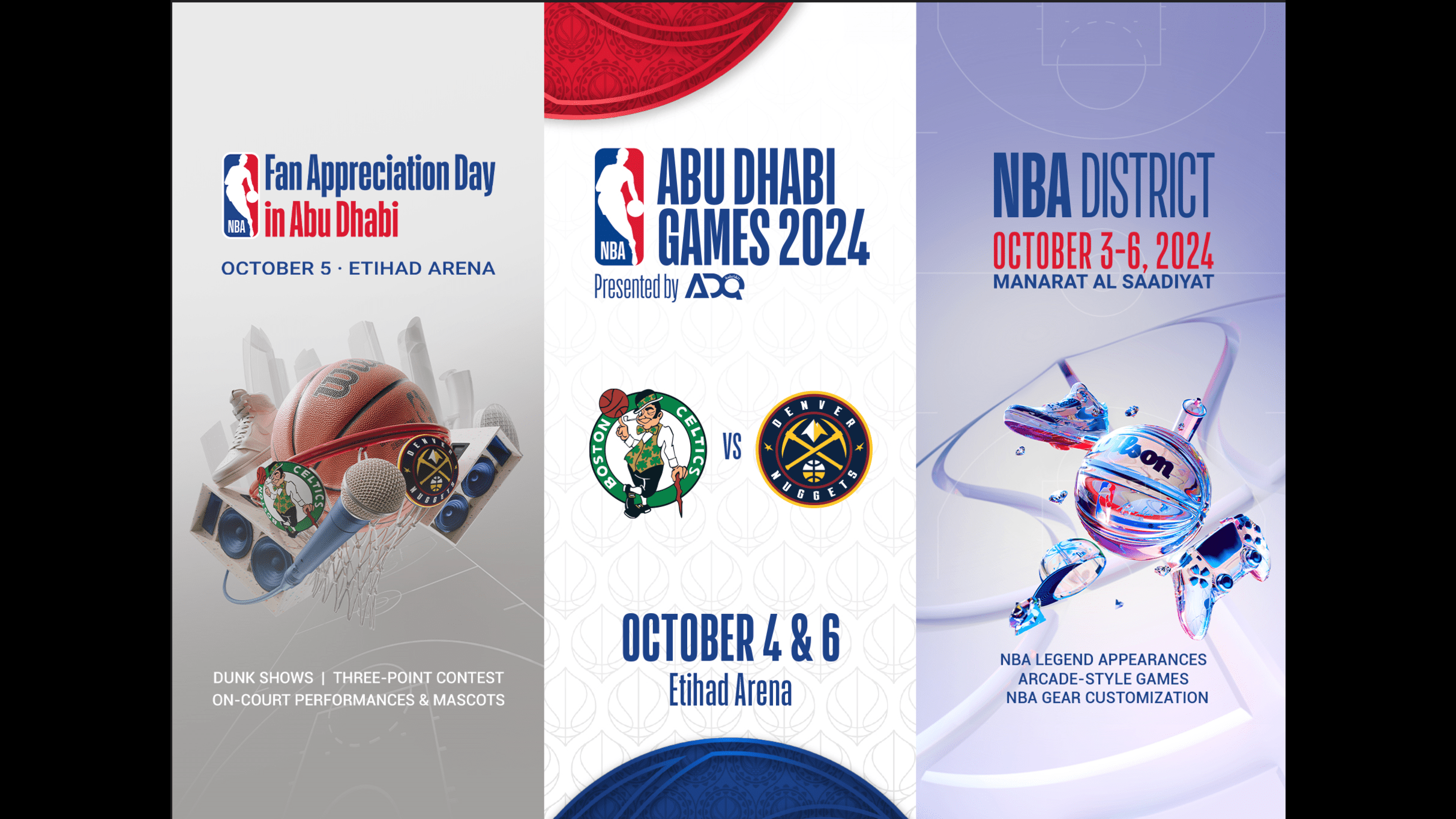 NBA Abu Dhabi Games 2024 Denver Nuggets vs Boston Celtics Abu Dhabi