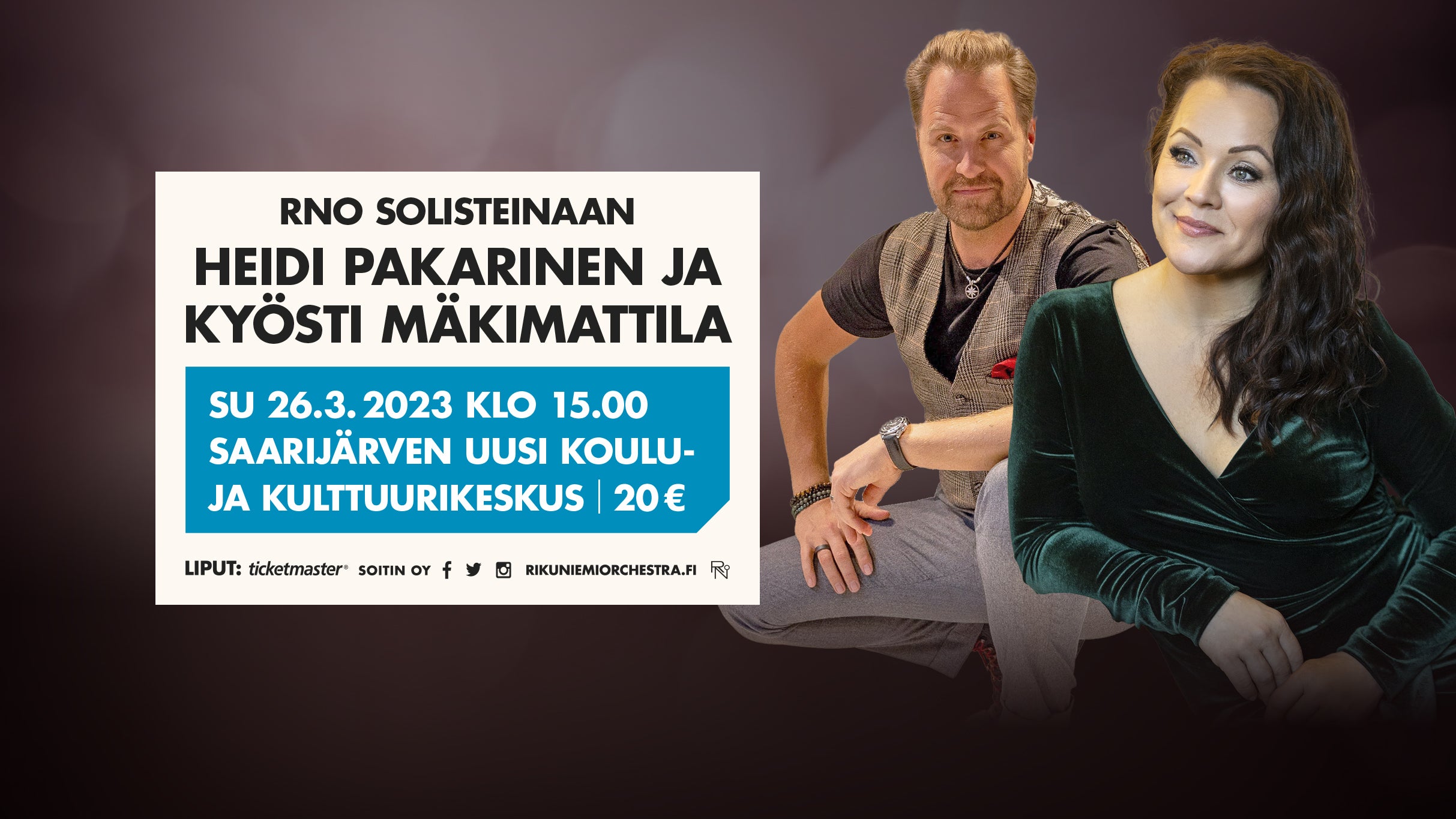 RNO solisteinaan Ky&ouml;sti M&auml;kimattila ja Heidi Pakarinen presale information on freepresalepasswords.com