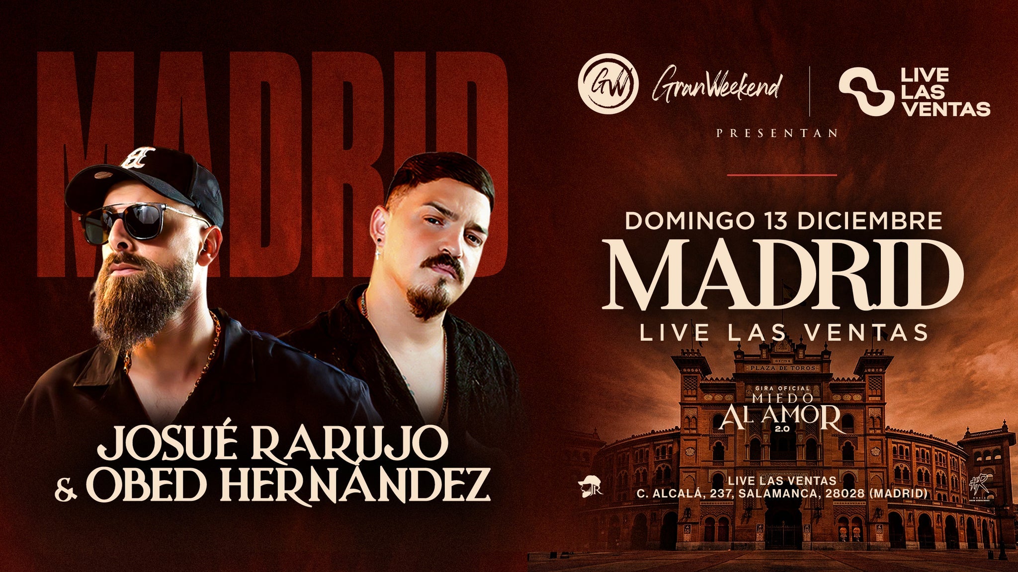 JOSUÉ RARUJO & OBED HERNANDEZ - Conciertos en Madrid