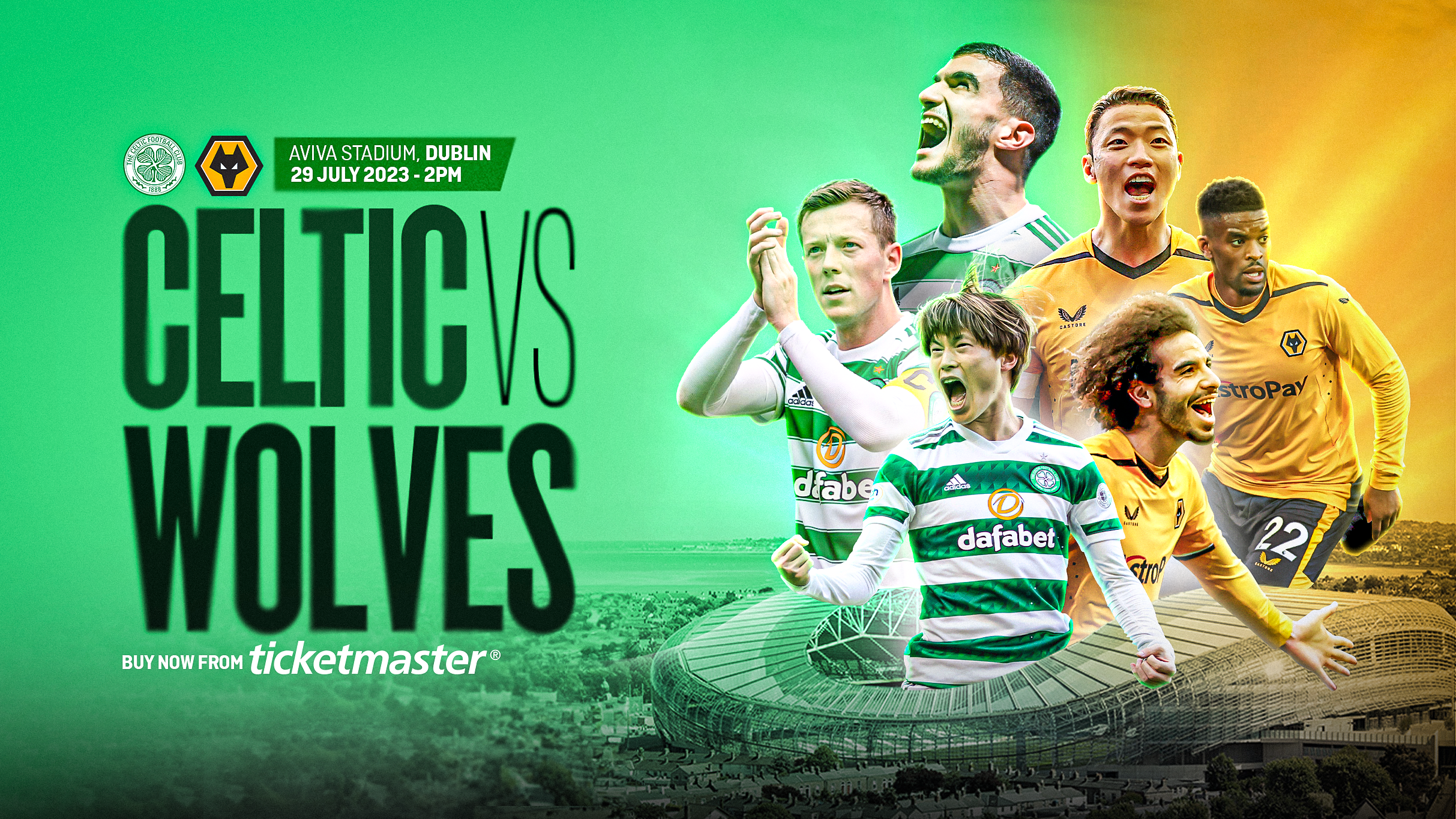 Celtic FC V Wolverhampton Wanderers FC in Dublin promo photo for Wolves presale offer code