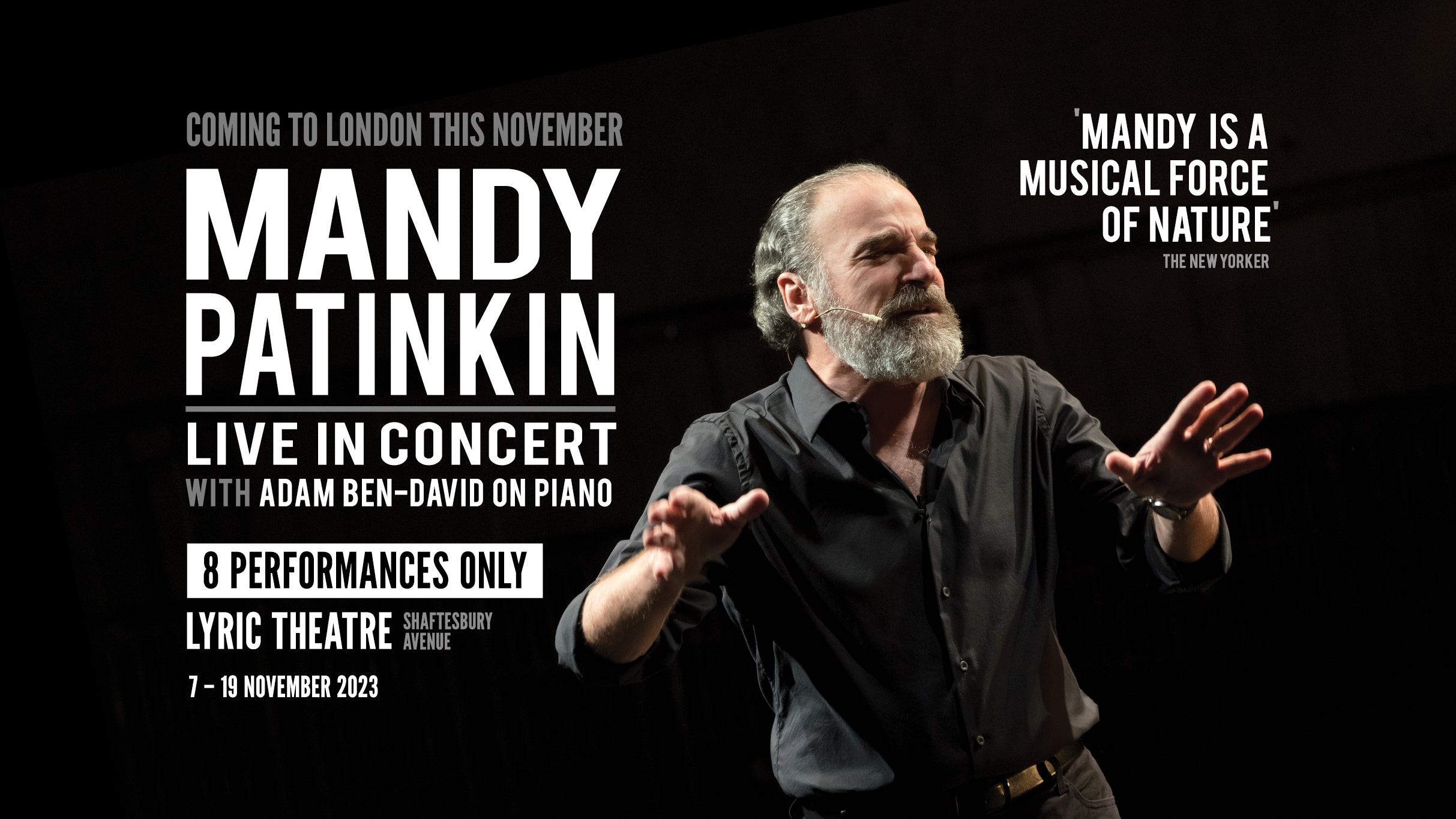 Mandy Patinkin Live In Concert Event Title Pic