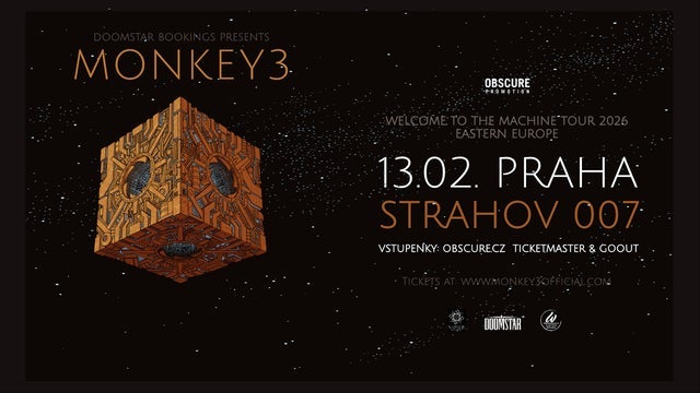 MONKEY3 v Klub 007 Strahov, Praha 6 13/02/2026