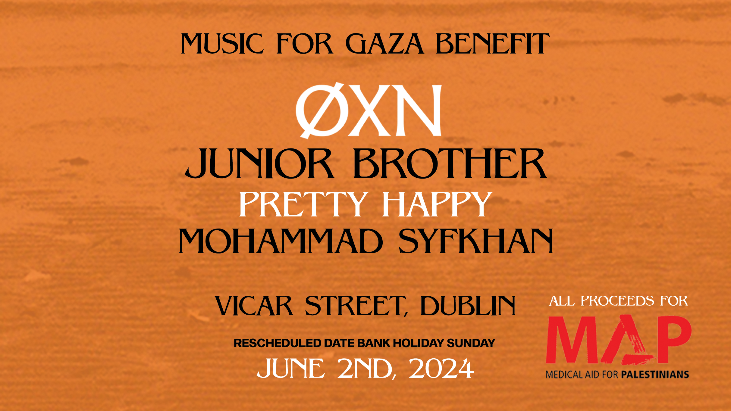 Gig for Gaza : Øxn, Junior Brother, Pretty Happy & More