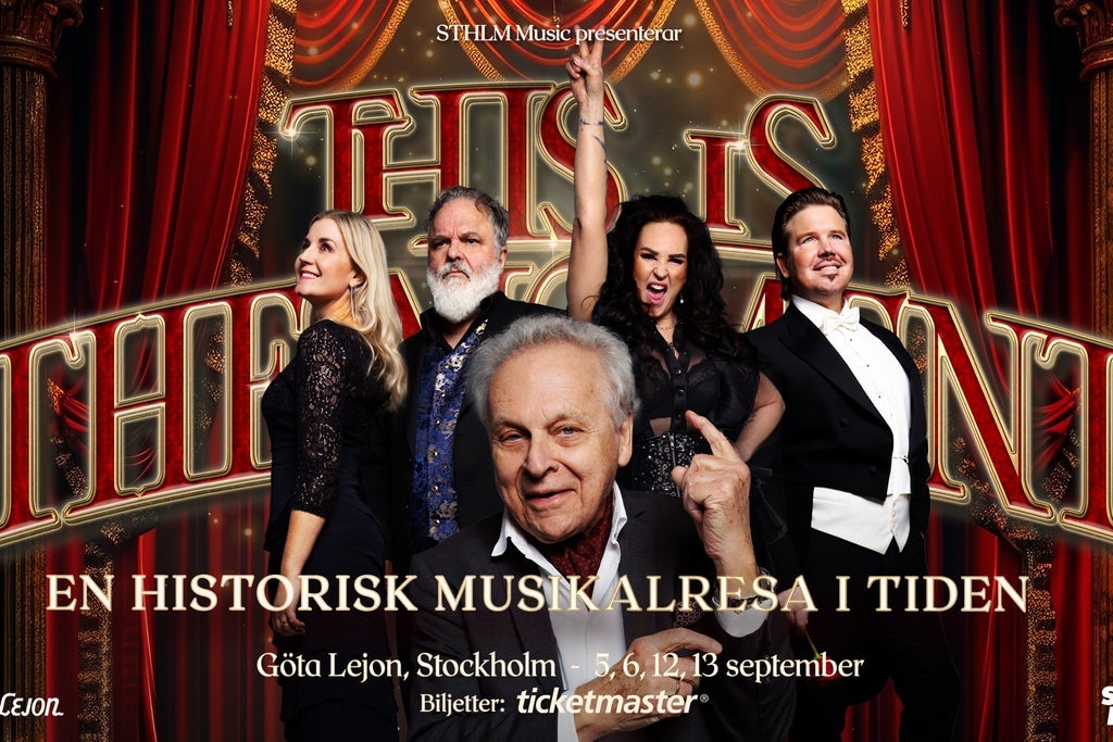 PREMIÄR - This is the moment - En historisk musikalresa i tiden show poster