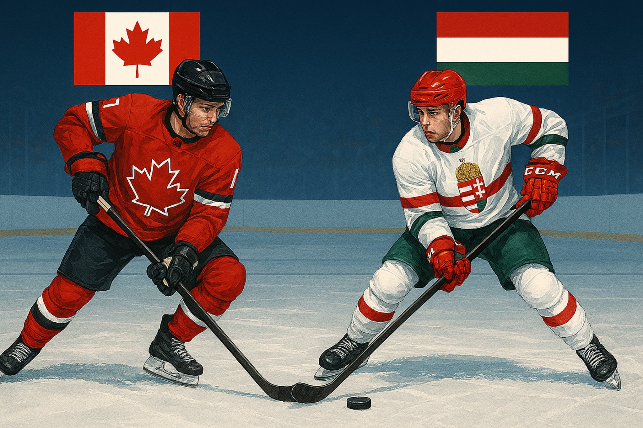 Friendly ice hockey match CAN–HUN