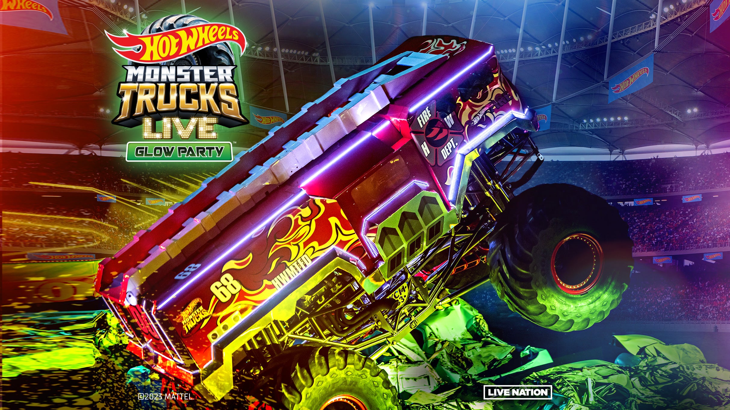 Hot Wheels Monster Truck Live Glow Party