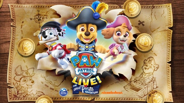 Ydmyg Huddle inaktive PAW Patrol Live! The Great Pirate Adventure Tickets | Event Dates &  Schedule | Ticketmaster.com