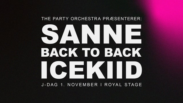 J-dag – SANNE SALOMONSEN, BACK TO BACK OG ICEKIID i Royal Stage, Hillerød 01/11/2024