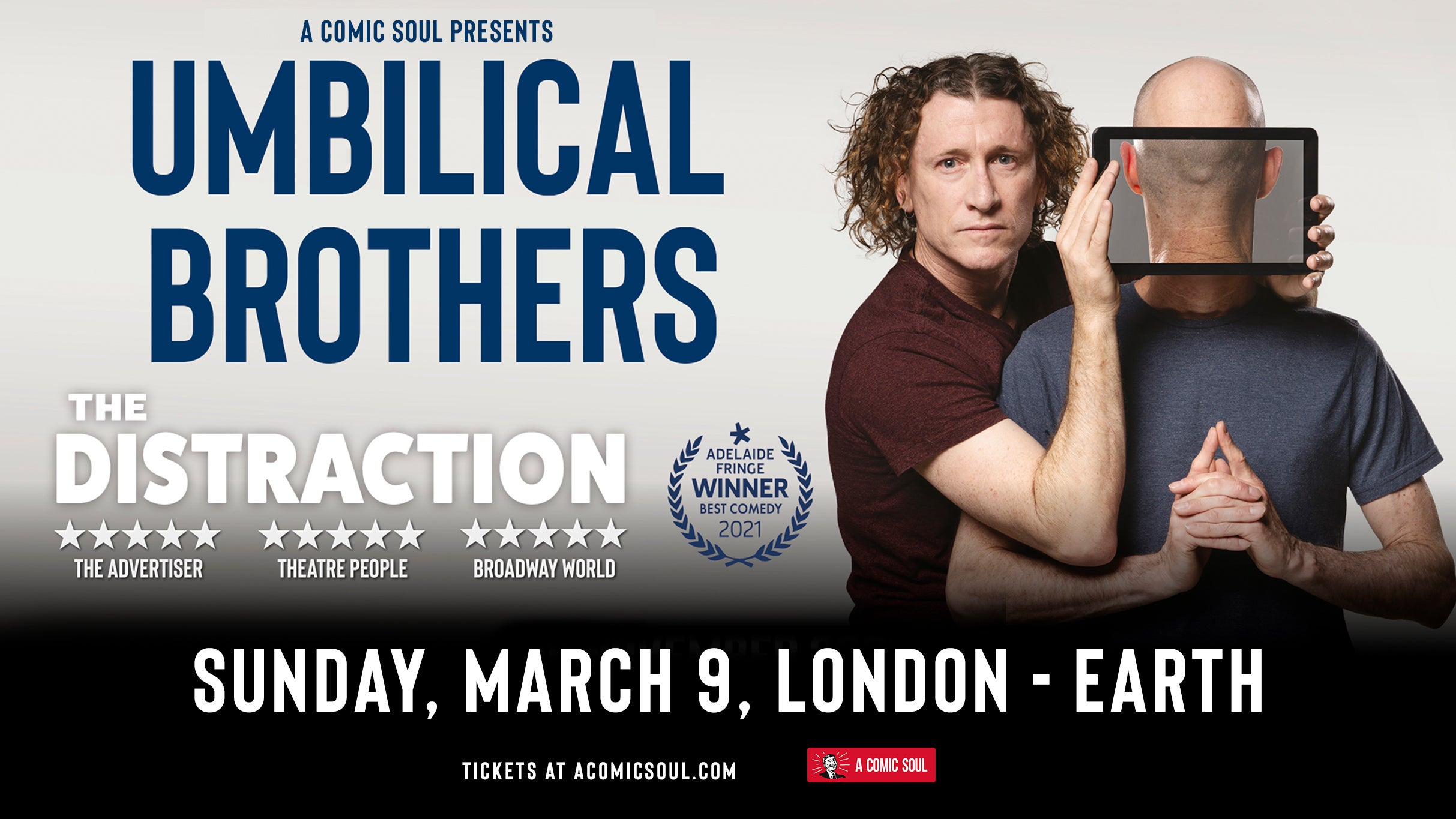 Umbilical Brothers - The Distraction Event Title Pic