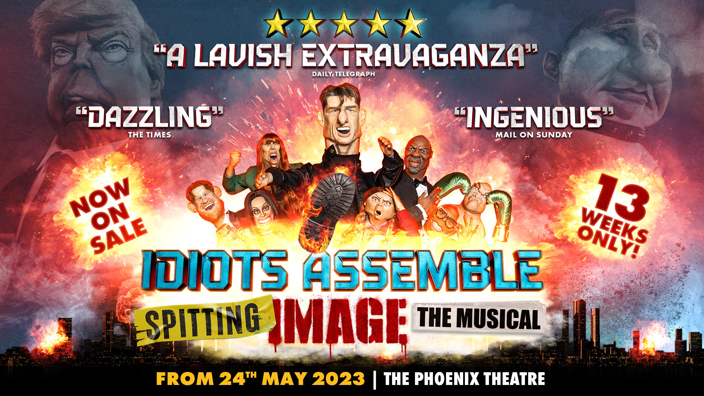 Idiots Assemble: Spitting Image the Musical! Event Title Pic