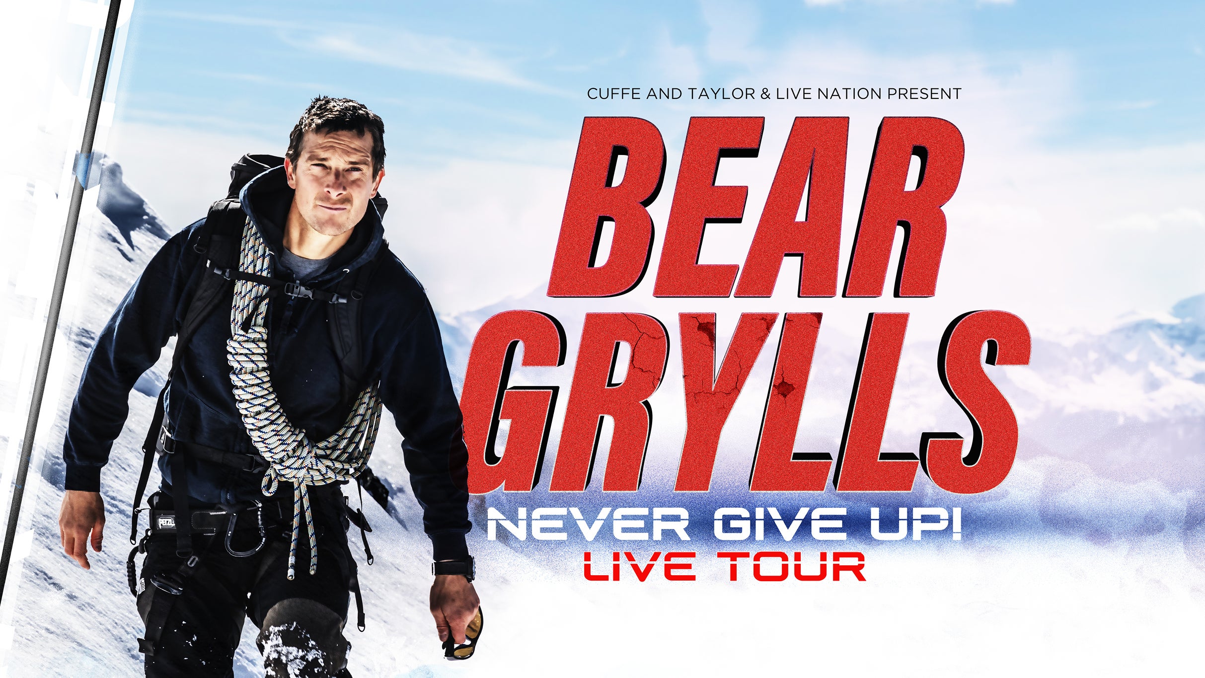 Bear Grylls - The Never Give Up Tour Event Title Pic