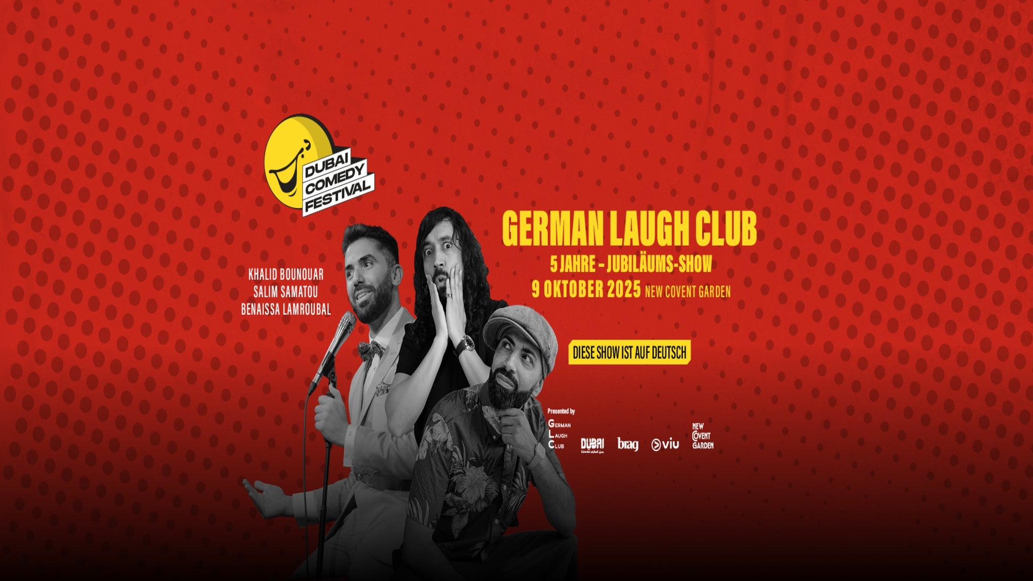 German Laugh Club 5-Year Anniversary Live at Dubai Comedy Festival - Event poster