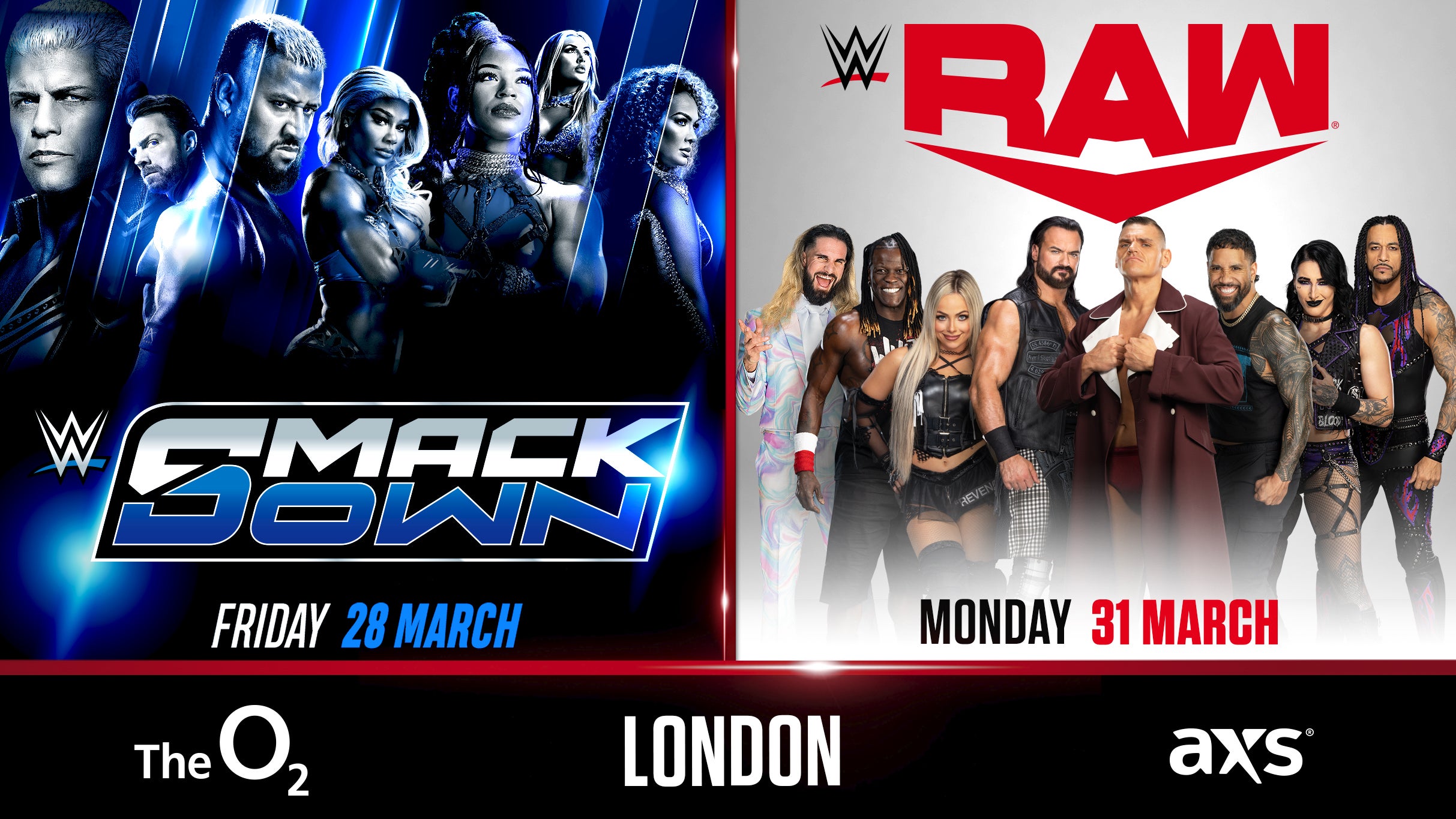 WWE Raw in London, GB Mar 31, 2025 official presale code WiseGuys